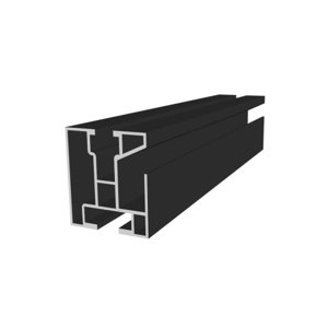 Hliníkový H profil černý ELOX 40x45mm nosník solárních panelů délka 6m