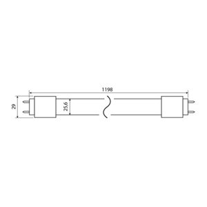 LED trubice zářivka McLED GLASS LEDTUBE 120cm 14W (36W) T8 G13 neutrální bílá ML-331.070.89.0 EM/230V