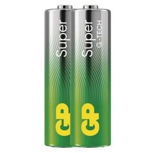 Tužkové baterie AA GP G-TECH LR6 Super alkalické (fólie 2ks)