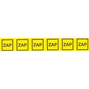 Samolepka značení ZAP v obdélníku (6x) (žlutá) 25x145mm