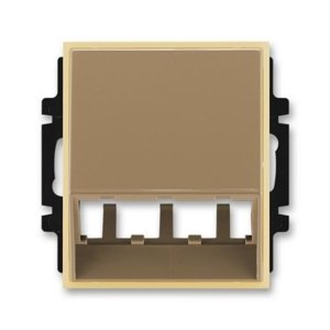 ABB Element,Time kryt zásuvky komunikační (Panduit Mini-Com) kávová/ledová opálová 5014E-A00400 25