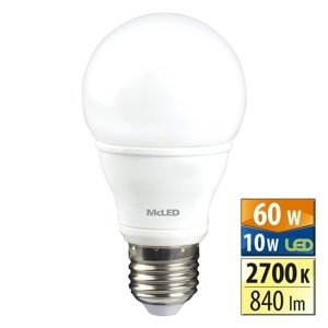 LED žárovka E27 McLED 10W (60W) teplá bílá (2700K) ML-321.061.95.0