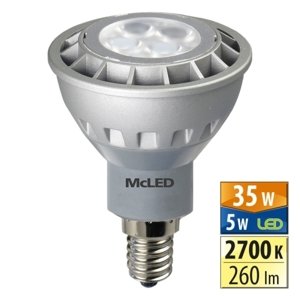 LED žárovka E14 PAR16 McLED 5W (35W) teplá bílá (2700K), reflektor 36° ML-312.073.99.0