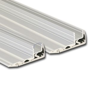 Nášlapný hliníkový profil McLED BL 59x22mm stříbrná barva s čirým difuzorem 1m ML-761.086.02.1
