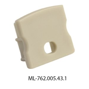 Koncovka LED profilu s otvorem pro PS šedá McLED ML-762.005.43.1