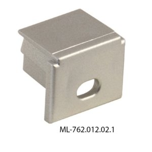 Koncovka LED profilu PP s otvorem stříbrná McLED ML-762.012.02.1