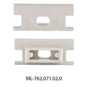 Koncovka LED profilu BD s otvorem stříbrná McLED ML-762.071.02.1