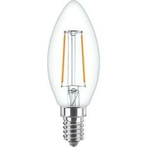 LED žárovka E14 Philips Classic Filament B35 2W (25W) teplá bílá (2700K), svíčka