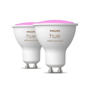 LED žárovka GU10 Philips Hue 2ks 4,3W (50W) White and Color Ambiance (2000-6500K/RGB) stmívatelná 8719514340084