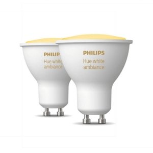 LED žárovka GU10 Philips Hue 2ks 4,3W (50W) White Ambiance (2200-6500K) stmívatelná