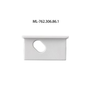 Koncovka LED profilu VK s otvorem stříbrná McLED ML-762.306.86.1