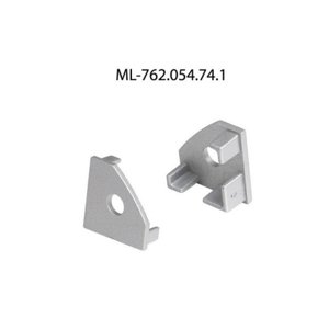 Koncovka LED profilu RT2 s otvorem stříbrná McLED ML-762.054.74.1