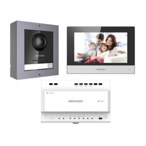 Kit videotelefonu Hikvision DS-KIS702 2-drát bytový monitor + dveřní stanice + napájecí zdroj